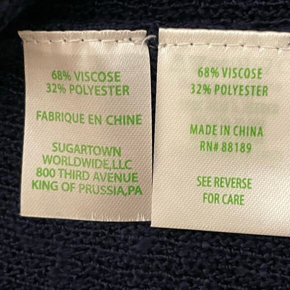 Lilly Pulitzer Womens Chesapeake Cardigan Open Front Drape Sweater size S Navy - Picture 10 of 12